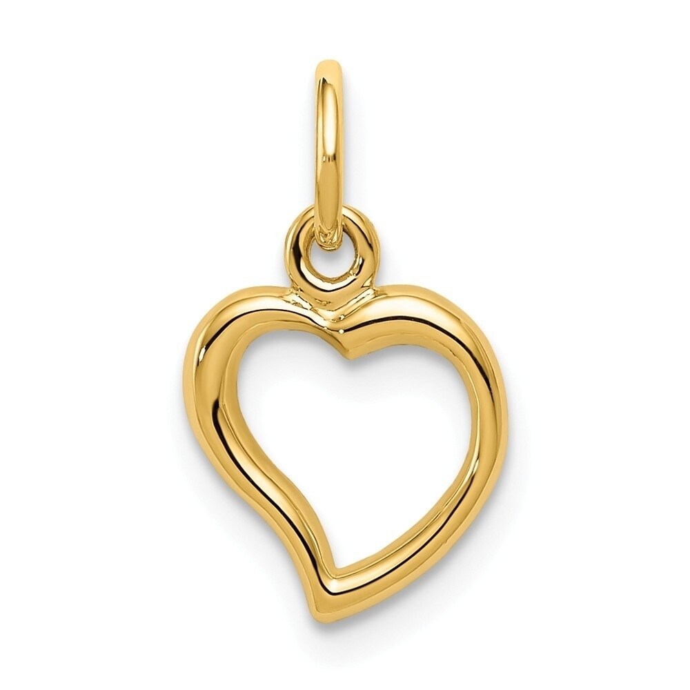 14K Yellow Gold Cut-Out Cross With Heart Charm Pendant MSRP $70 14K Yellow Gold Cut-Out Cross With Heart Charm Pendant MSRP $70